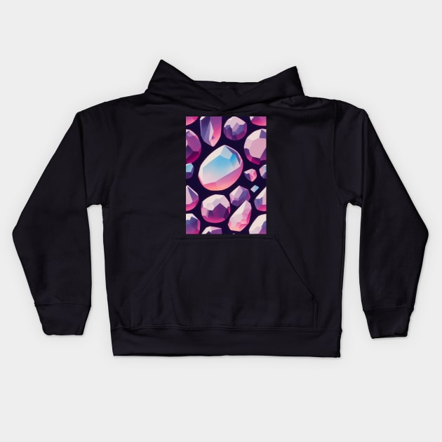 Jewel Pattern - Pink Quartz, for a bit of luxury in your life! #4 Kids Hoodie by Endless-Designs